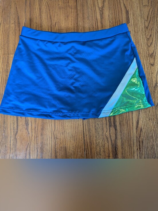 Other - ASCE Blue & Green Metallic Competition Skort - Cheer/Dance - Like New